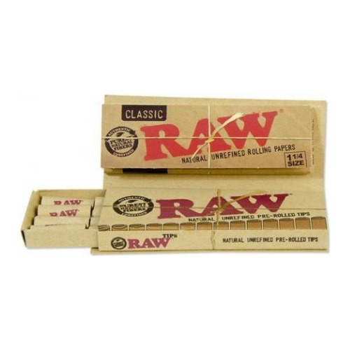 Papelillos + Tips Preenrolados 1 1/4 Connoisseur Raw