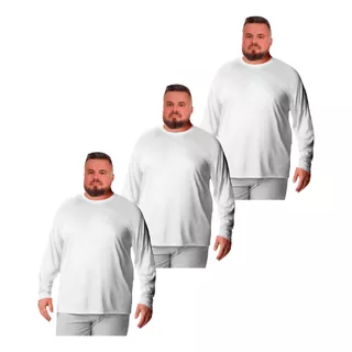 Kit 3 Camisas Térmicas Plus Size Proteção Uv Extreme Thermo