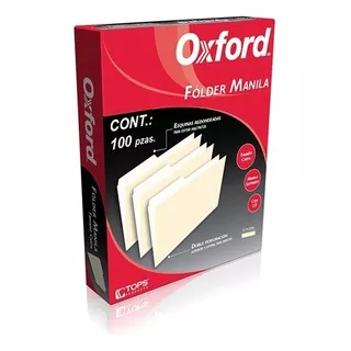 Folder Crema  Tamaño Carta Oxford  C/100 M750cxre