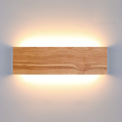 Aplique Led Lineal S Madera Indirecto Diseño Lito N-g