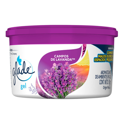 Aromatizante De Ambientes Glade Mini Gel Hogar Lavanda 70gr