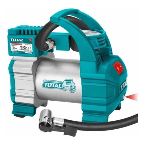 Compresor de aire mini a batería portátil Total TTAC1406 1L 99999hp 12V turquesa/gris