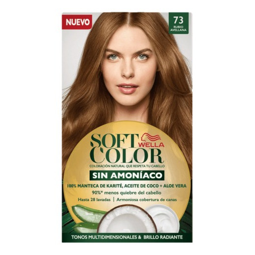 Kit Tintura Wella Professionals  Soft color Tinte de cabello tono 73 avellana para cabello