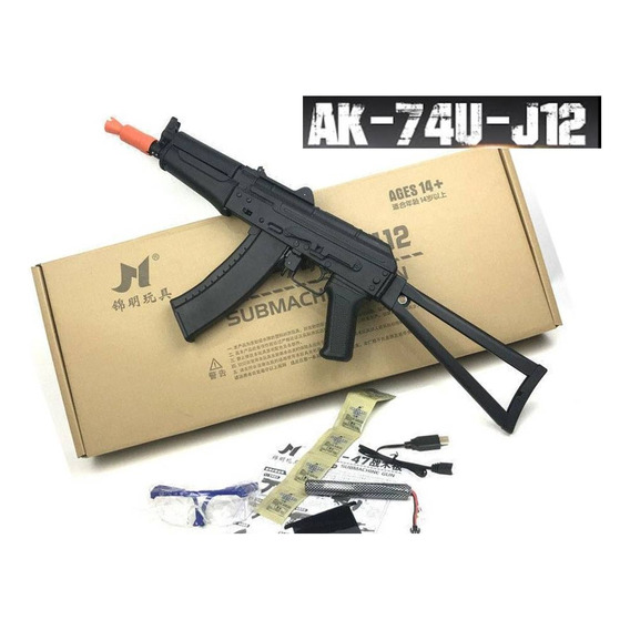 Rifle Automático De Hidrogel Ak-74u Jinming J12 Premium 1:1