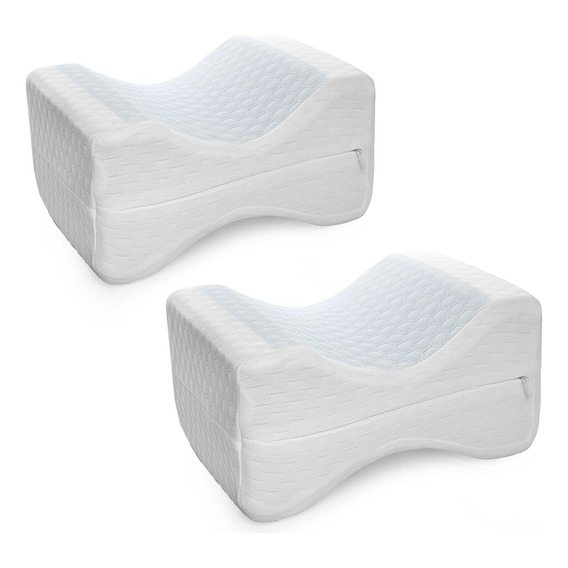 Set X2 Almohadas Para Piernas Ortopédica Con Gel Refrescante