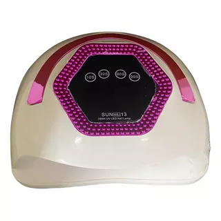 Lampara Led Uv Secador Uv Lampara Manicure Secador Uñas 288w Color Fucsia Con Blanco