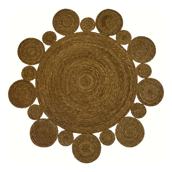 Alfombra Decorativa Yute Circular 120 Cms Estilo Boho