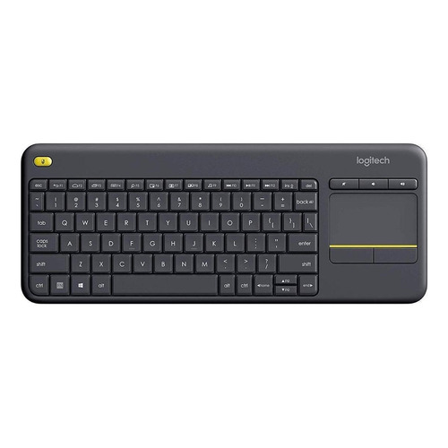 Teclado gamer inalámbrico Logitech K400 Plus QWERTY inglés UK color negro