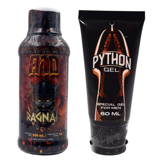 Python Gel & Ragnar Potencializador Sexual, Agrandador Penis