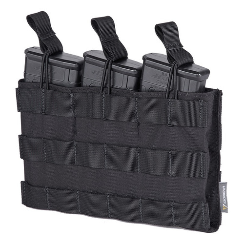 Porta Cargador Tactico Molle Triple Para Arma Larga Mag 556 Color Negro