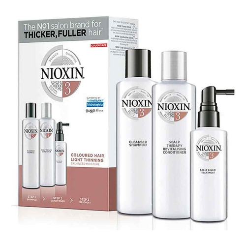 Nioxin 3 Kit Para Caída Del Cabello 3 Productos