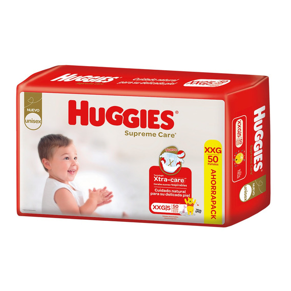 Pañales Huggies Supreme Care  XXG x50  unidades