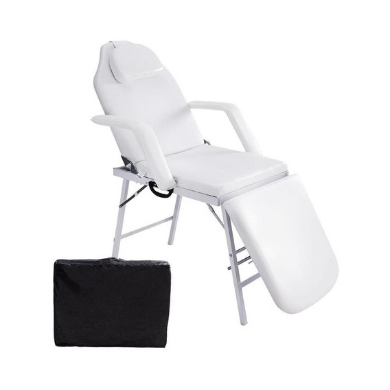 Silla para Faciales y Masajes Urban Desing Camilla Sillon Spa Plegable Color Blanco