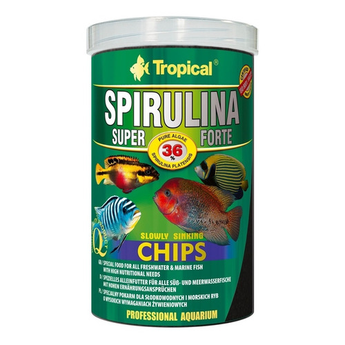 Alimento Tropical Super Spirulina Forte Chips Ciclidos 52grs