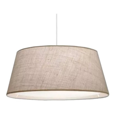 Lampara Colgante Deco Arpillera Natural Ø 50cm Apto Led 