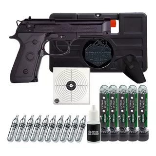 Kit Airgun M9 6mm + Maleta + Alvos 50un + Acessórios