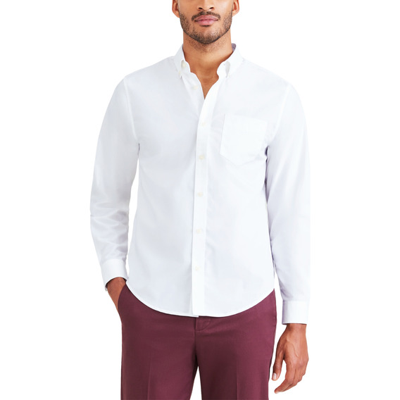 Camisa Hombre Sig Stain Defender Classic Fit Blanco Dockers