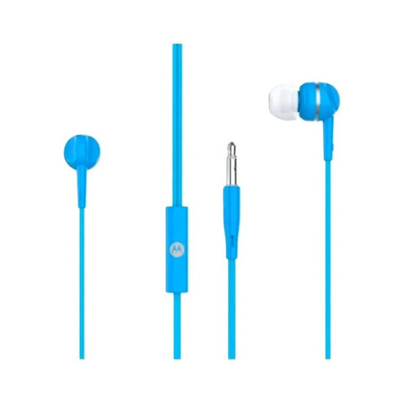 Auriculares Motorola In-ear  Earbuds 105 Con Microfono Color Celeste