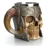 Taza Jarra Calavera Nórdica Medieval Cerveza Café Té Vikinga