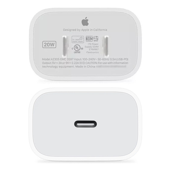 Cubo Cargador Rápida 20w Usb-c Apple iPhone Original A2305