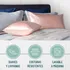 Funda Almohada Satin Saten Tipo Seda Set X2 Unids 100 O 76cm 100x50 Rosado Geométrico