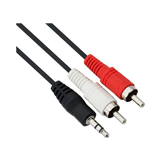 Cable Audio Plug 3.5 Mm Stereo A 2 Rca Macho 