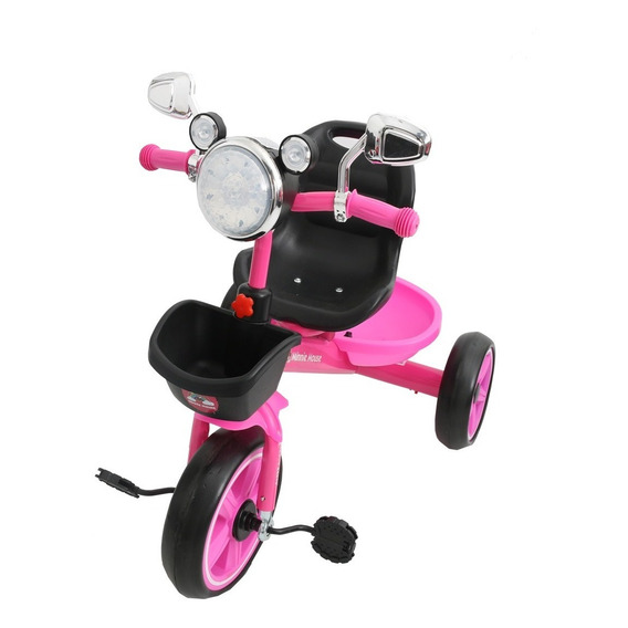 Triciclo Infantil Disney Con Doble Canasto Luz Y Sonido