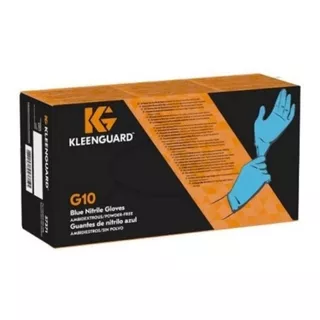 Guantes Descartables Antideslizantes Kleenguard G10 Color Azul Talle G De Nitrilo X 100 Unidades