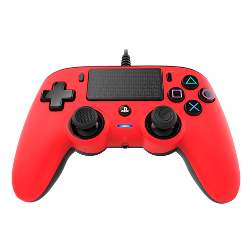 Control joystick Nacon Wired Compact Controller for PS4 negro y rojo