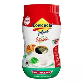 Adoçante Dietético Em Pó C/ Stevia Pote 300g - Lowçucar