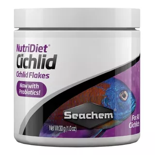 Ração Seachem Nutridiet Cichlid Flakes C/ Probio 30g