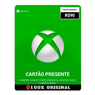 Card Crédito Gift R$90 Reais Saldo Live Xbox 360 One