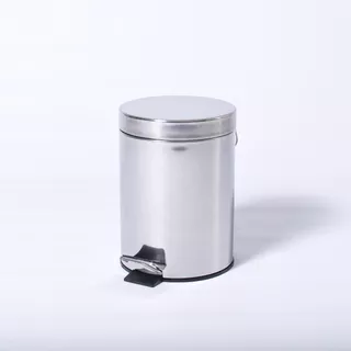 Cesto Tarro Tacho Papelera Otros Con Pedal Acero Inox. 3 Lts