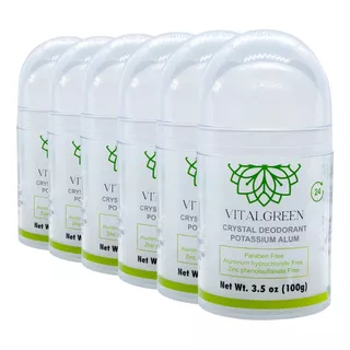 Desodorante Vital Green Cristal 6 Unidades De 100g