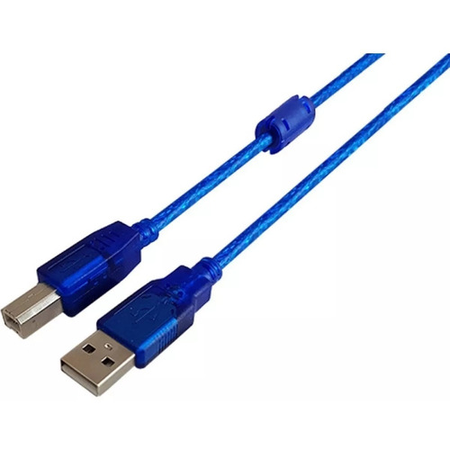 Cable Usb Real Am-bm 5 Metros Impresora Nisuta Ns-cusb5 Color Azul