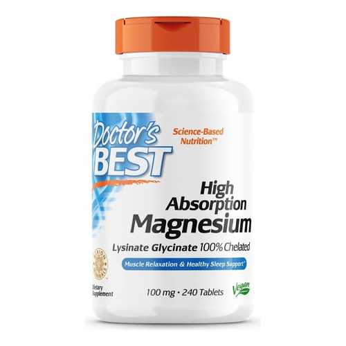 Magnesio De Alta Absorción 240 Tabletas Salud Total Eg F1 Sabor Sin sabor