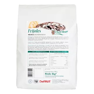 Frijol Deshidratado Bolsa 750grs | Rinde 3kg | Negro