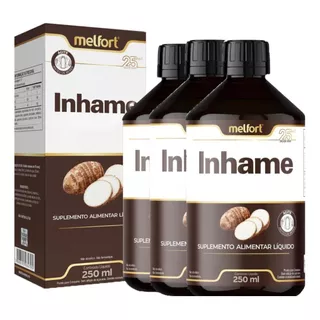 Kit 3 Inhame Natural Com Vitamina A C 250ml Cada Zero Açúcar