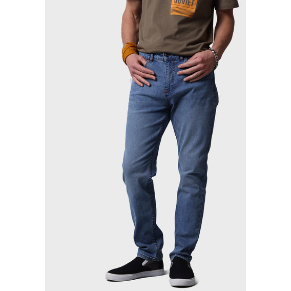 Jeans Basico Hombre Soviet Sjeh615ce