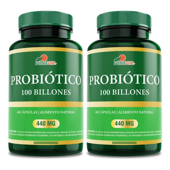 Probióticos 100 Billones - Cápsula Vegetal - Oferta Pack X2