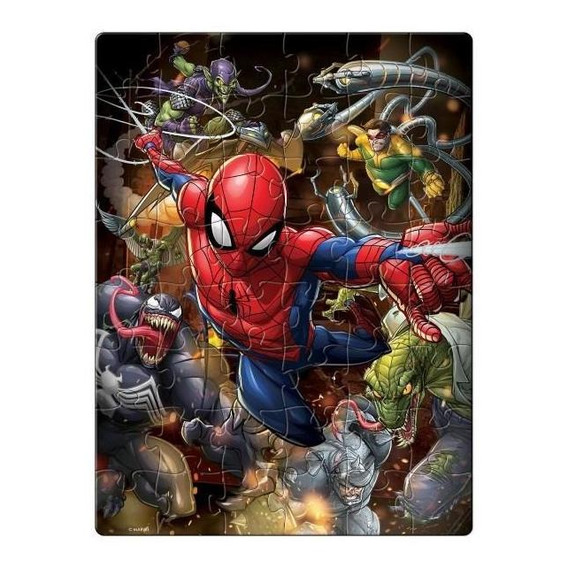 Rompecabeza Lenticular 3d Spiderman Marvel Puzzle Niños