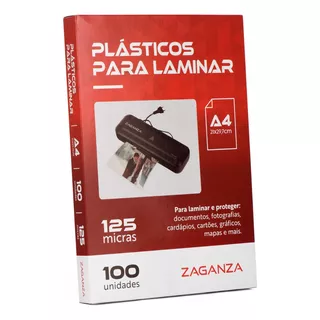 Plástico Para Plastificação Zaganza A4 210x297 0,05mm 100un