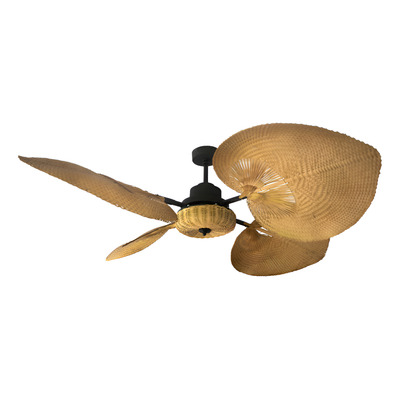 Ventilador De Techo Verona Roble Canasta Tejida Palas Rattan 1.3 M N/a 130 Cm Tono Roble 4