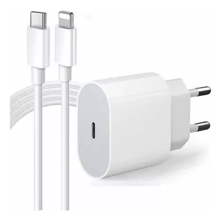 Cabo + Fonte Compatível  Ios Usb-c Cor Branco