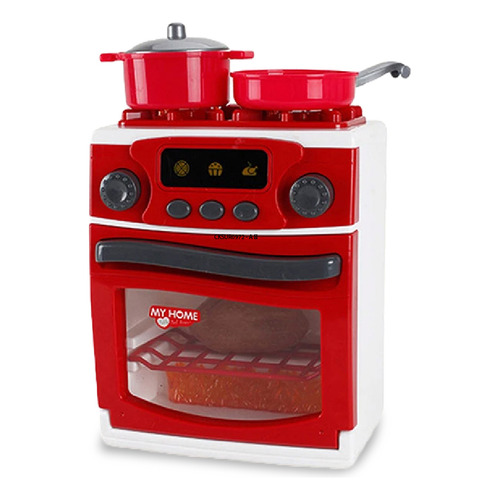 Cocina De Juguete Con Horno Accesorios Y Luz Kitchen Series Color Rojo