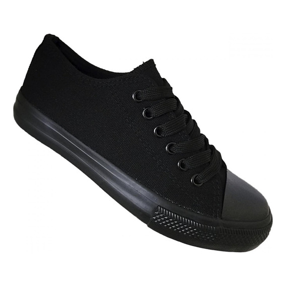 Zapatilla Infantil De Lona Urbana Casual - Negro - 7196