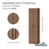 Mueble Multiuso 2 Puertas Cocina Baño Armario Color Dakar