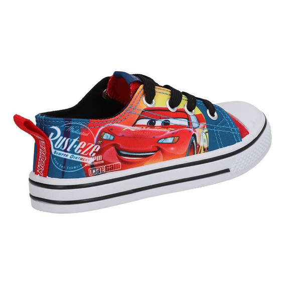 Zapatillas Baja Lona Infantil Azul Cars