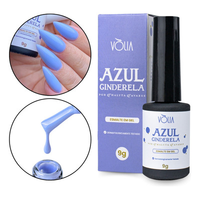 Esmalte Em Gel Azul Cinderela 9g Vlia