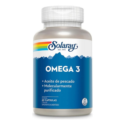 Solaray Omega 3 Cont. 60 Cápsulas ( 1.56g ) Sabor Sin Sabor